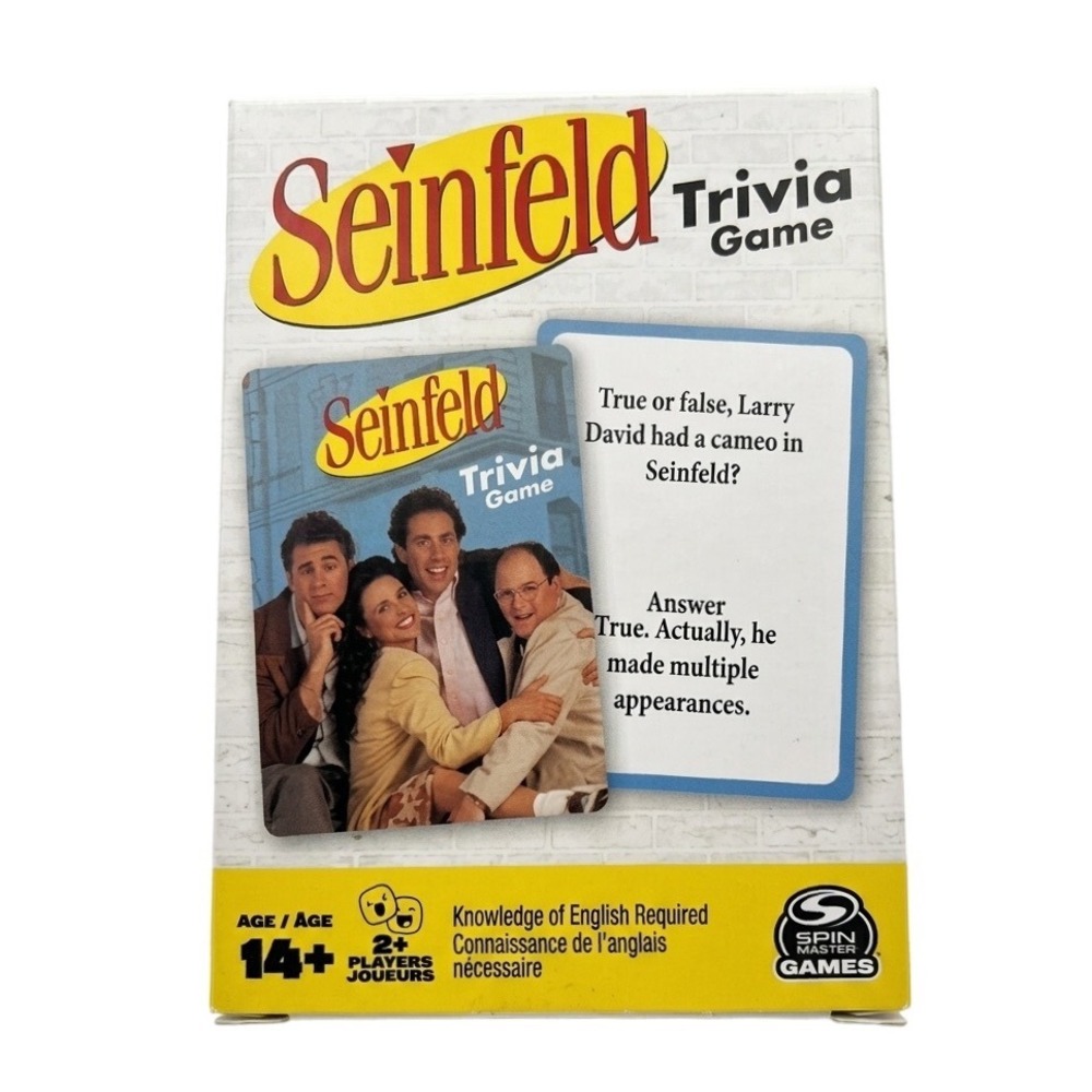 Seinfeld Trivia Game Spin Master 53 Cards Sitcom TV Show Fan Gift 2021 Edition